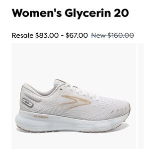 Brooks White Athletic Shoes